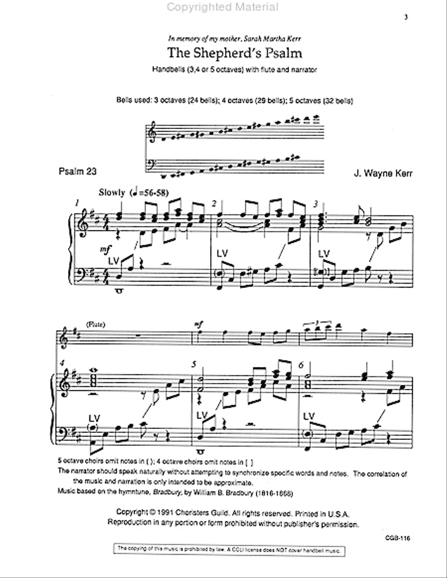 The Shepherd's Psalm Handbell Choir scores gallery preview page 2