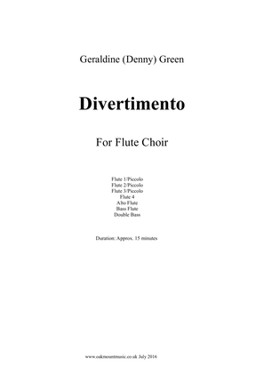 Book cover for Divertimento For Flute Choir