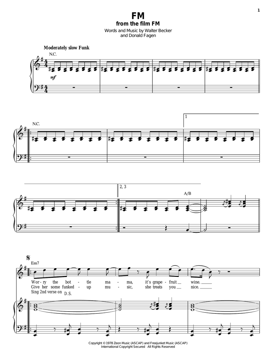 FM Piano, Vocal scores gallery preview page 1