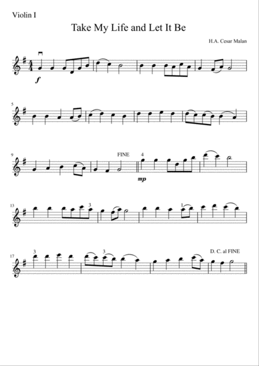 Take My Life and Let It Be String Orchestra scores gallery preview page 4