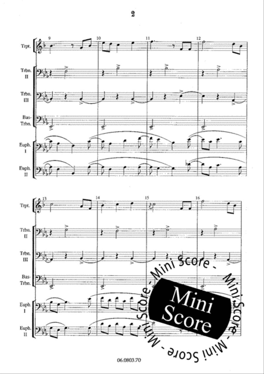 Wiegenlied (Lullaby) Brass Ensemble scores gallery preview page 4