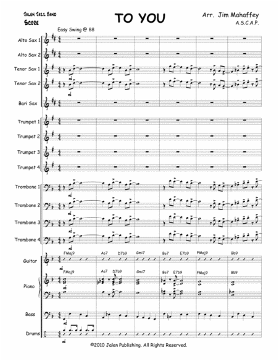 To You To You Jazz Ensemble scores gallery preview page 2