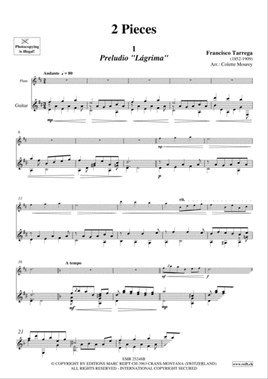2 Pieces Flute scores gallery preview page 3