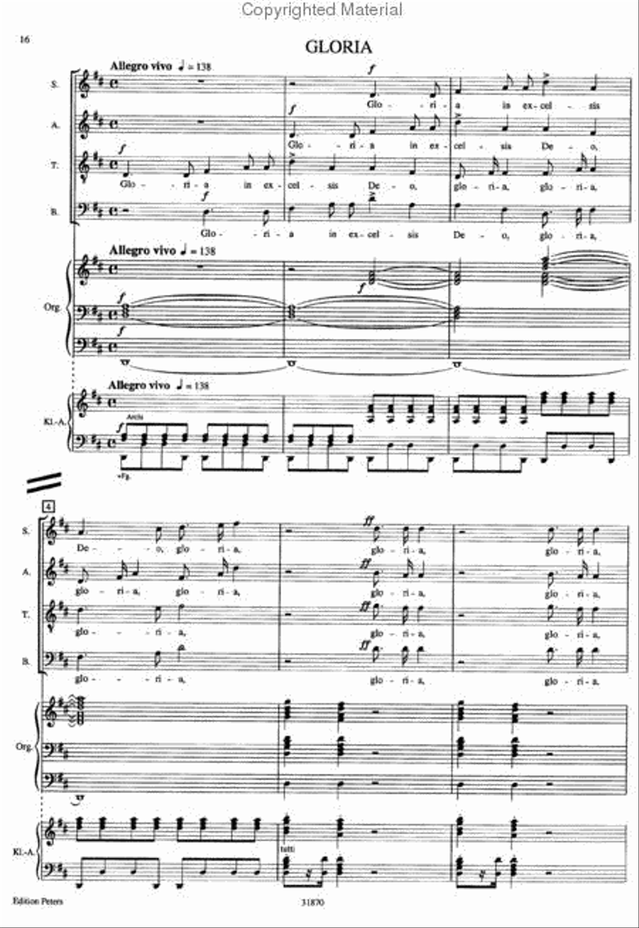 Mass In D Major 4-Part scores gallery preview page 3