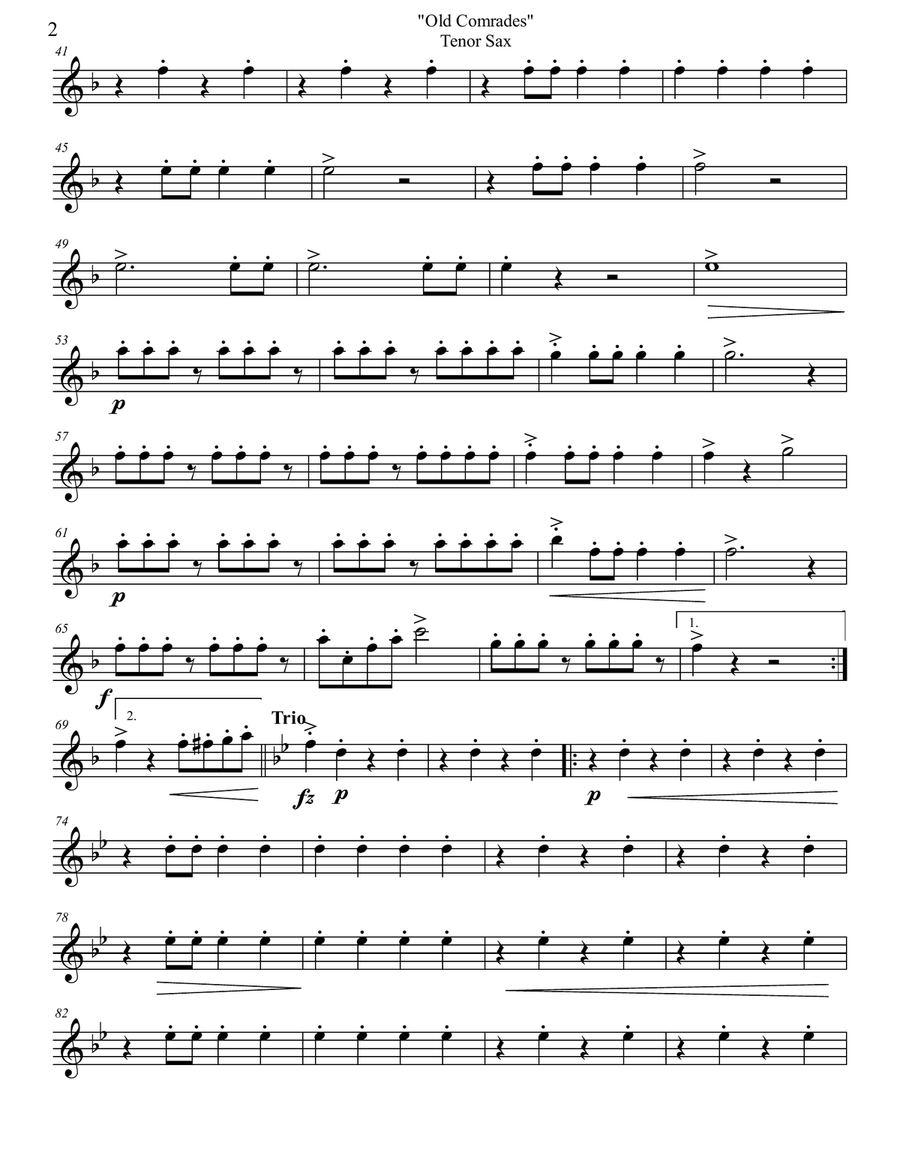 Old Comrades - German Band - Oktoberfest - Parts Only Old Comrades - German Band - Oktoberfest - Parts Only Large Ensemble scores gallery preview page 5