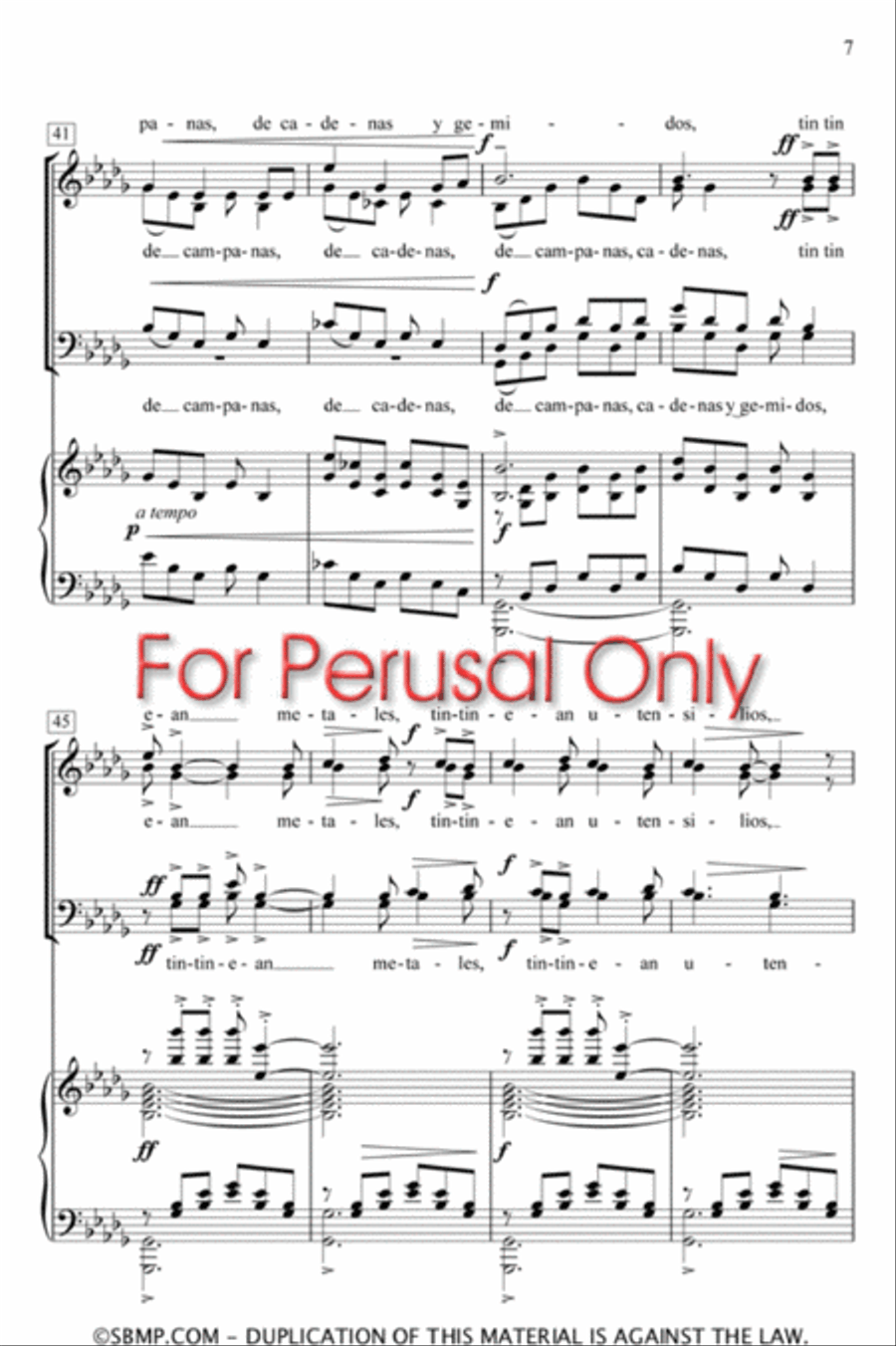 Tu Voz - SATB Octavo 4-Part scores gallery preview page 6