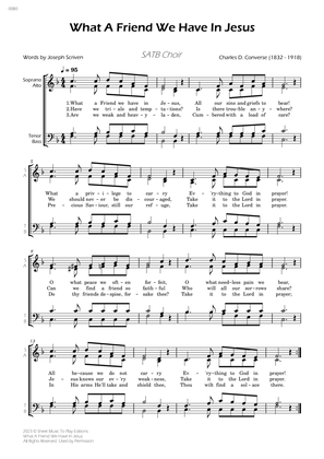 What A Friend We Have In Jesus - SATB Choir