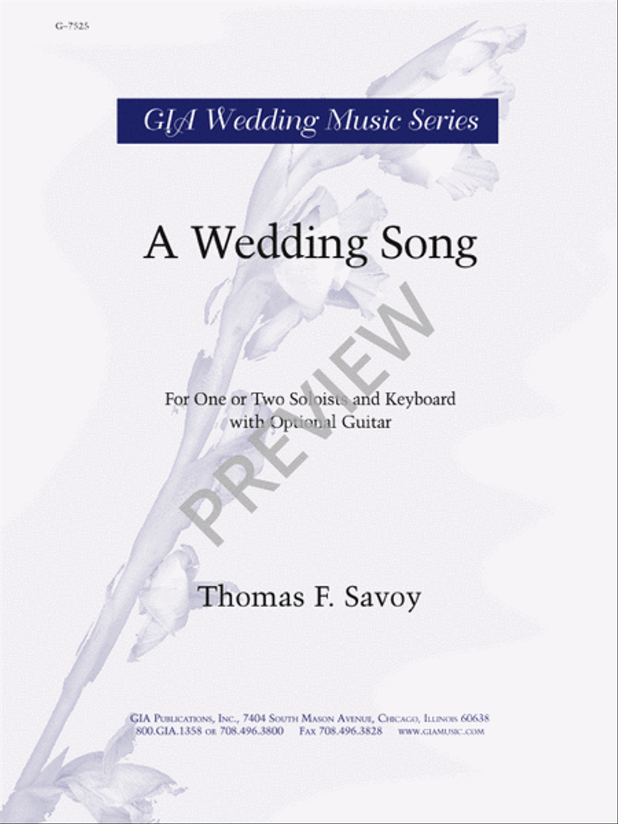 A Wedding Song A Wedding Song Voice Solo scores gallery preview page 1