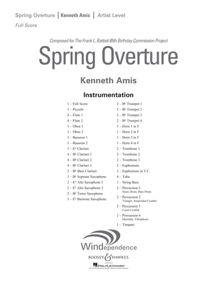 Book cover for Spring Overture - Conductor Score (Full Score)