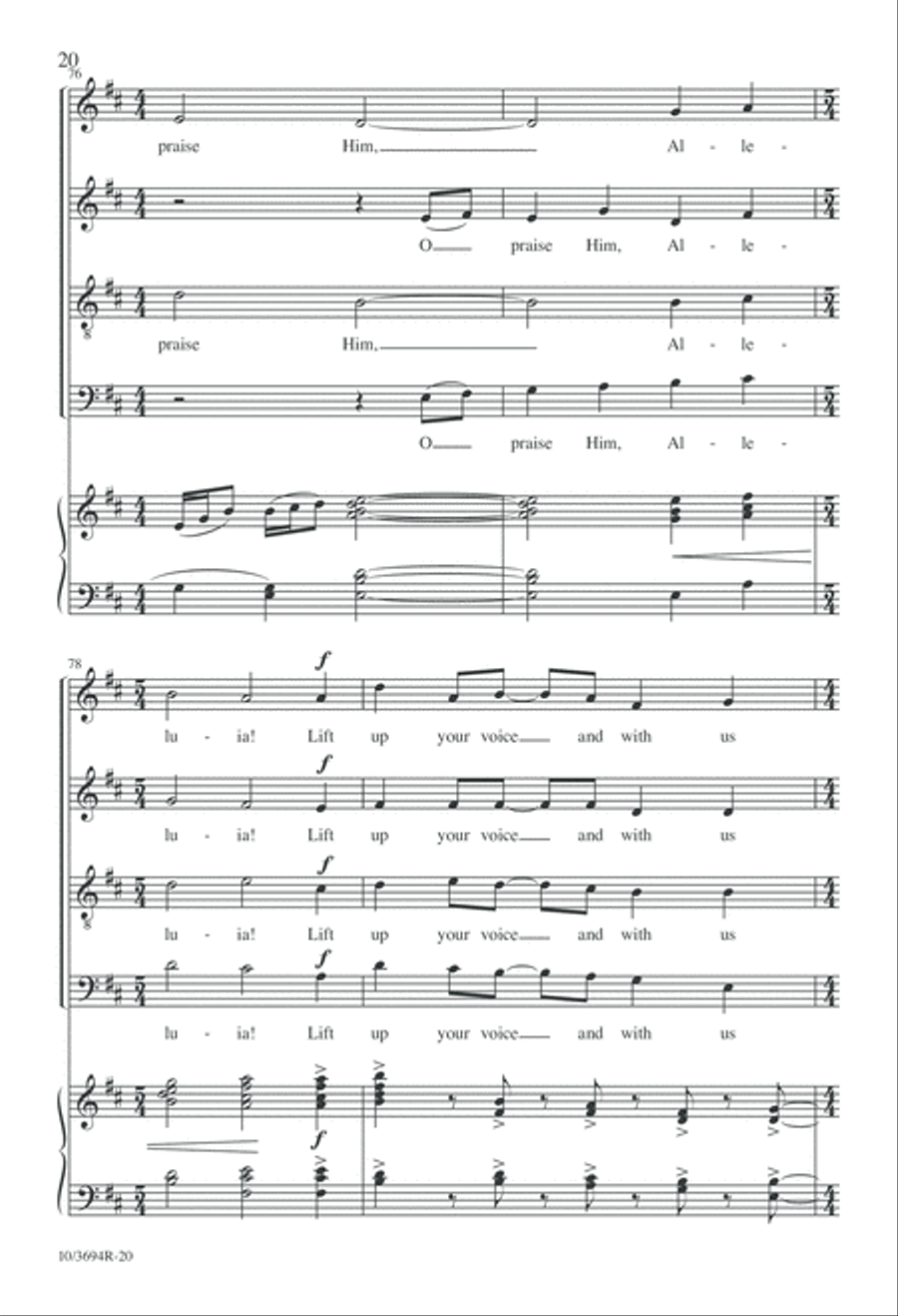 All Creatures, Lift Your Voice and Sing! 4-Part scores gallery preview page 20
