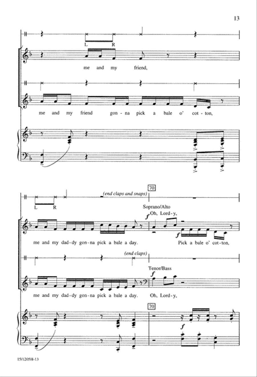 American Folk Rhapsody 4-Part scores gallery preview page 13