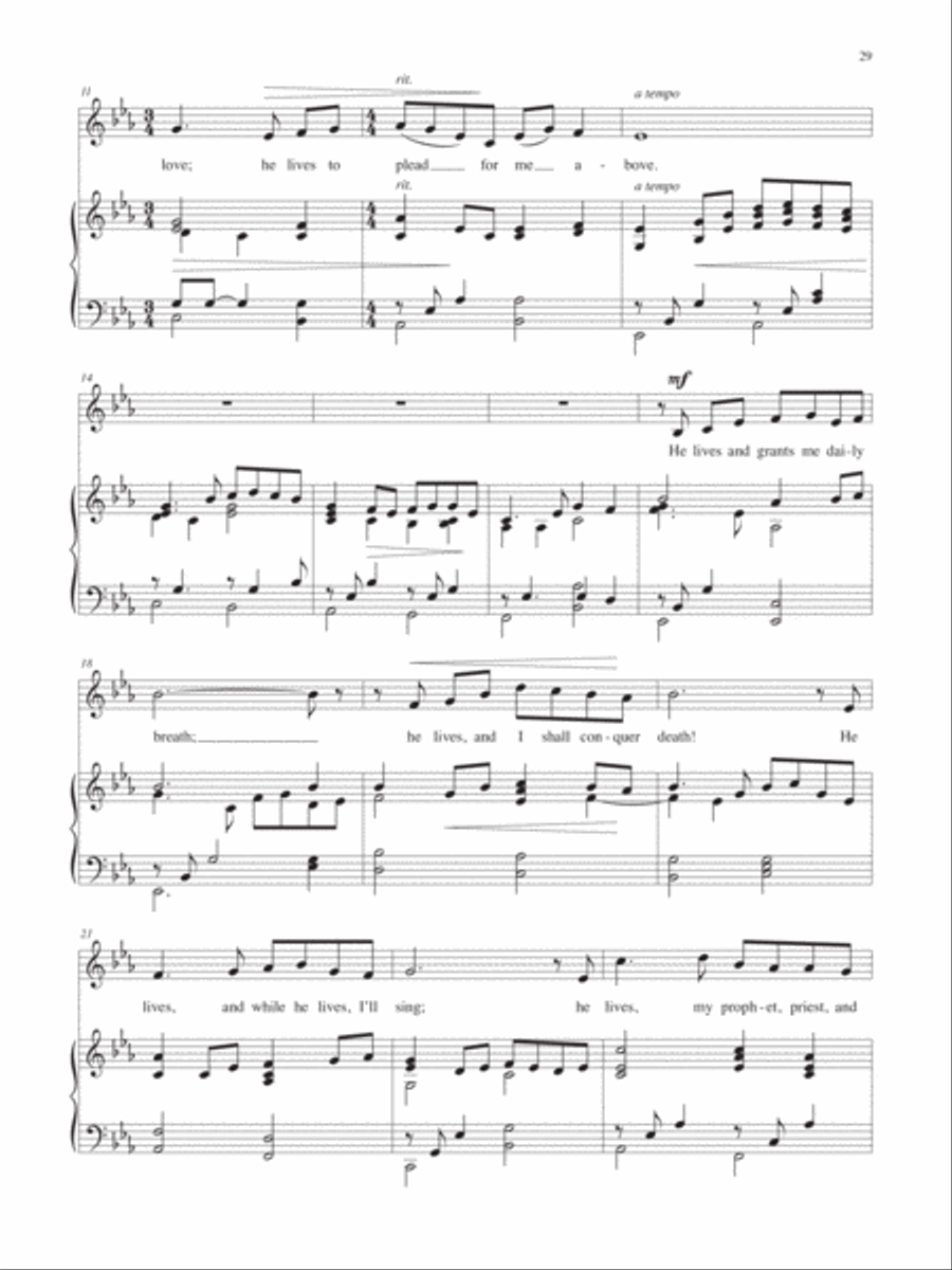 Children of the Heavenly Father: Three Swedish Folk Hymns for Medium Solo Voice Medium Voice scores gallery preview page 11