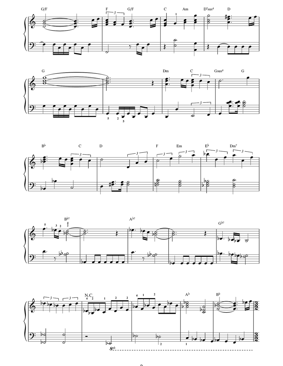 Back To The Future Piano Solo scores gallery preview page 2