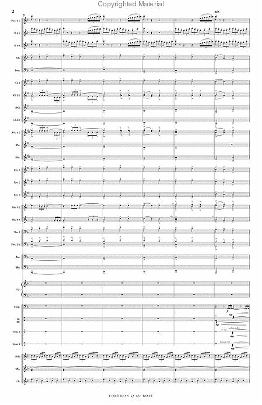 Fortress of the Rose Concert Band scores gallery preview page 3