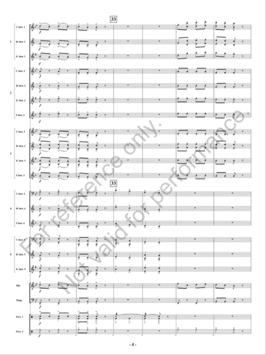 Infernal Galop Concert Band scores gallery preview page 9