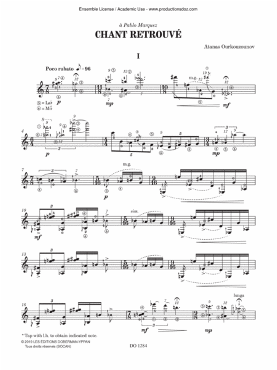 Chant retrouvé Chant retrouvé Classical Guitar scores gallery preview page 3