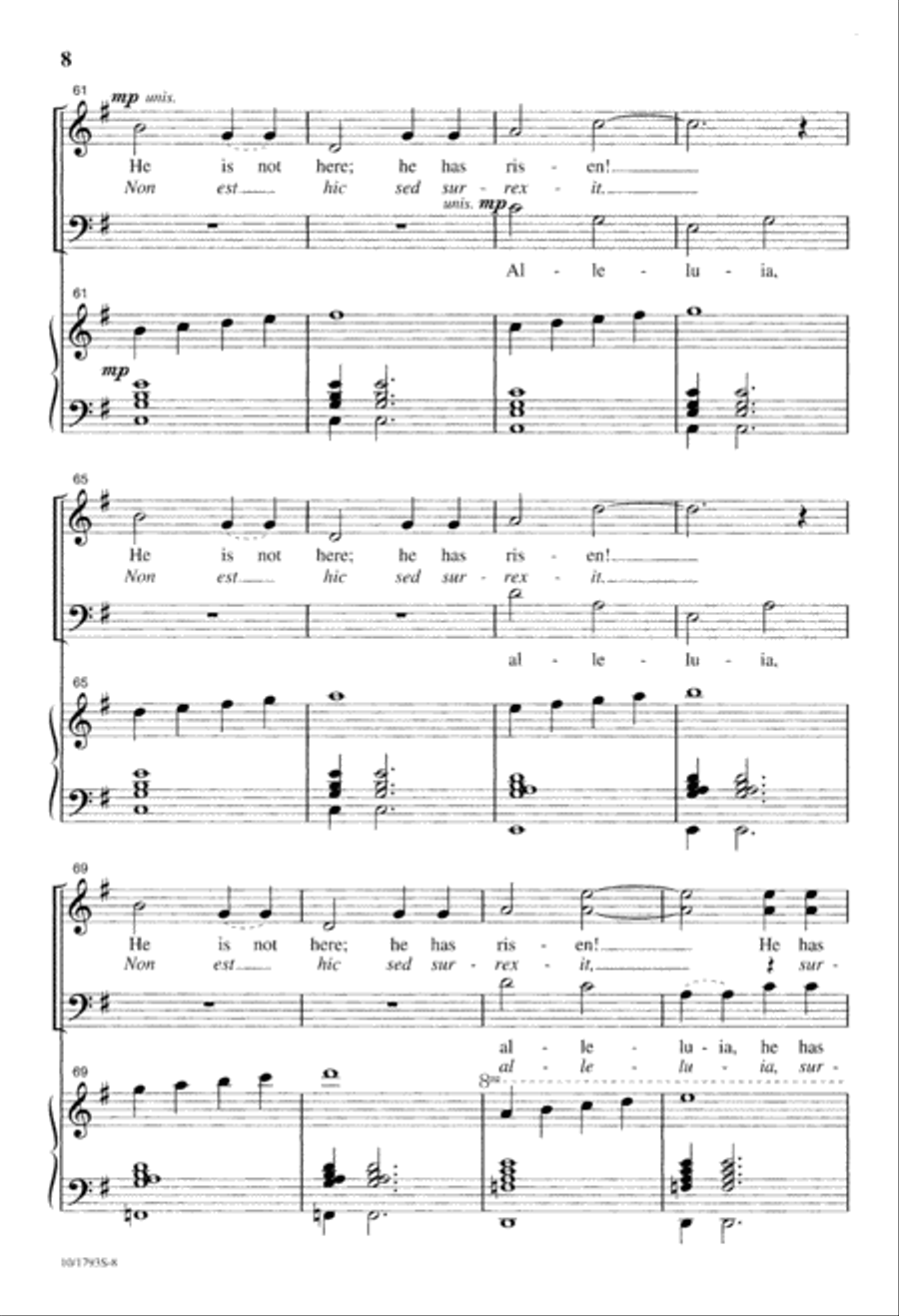And on the Third Day, He Rose Again 4-Part scores gallery preview page 8