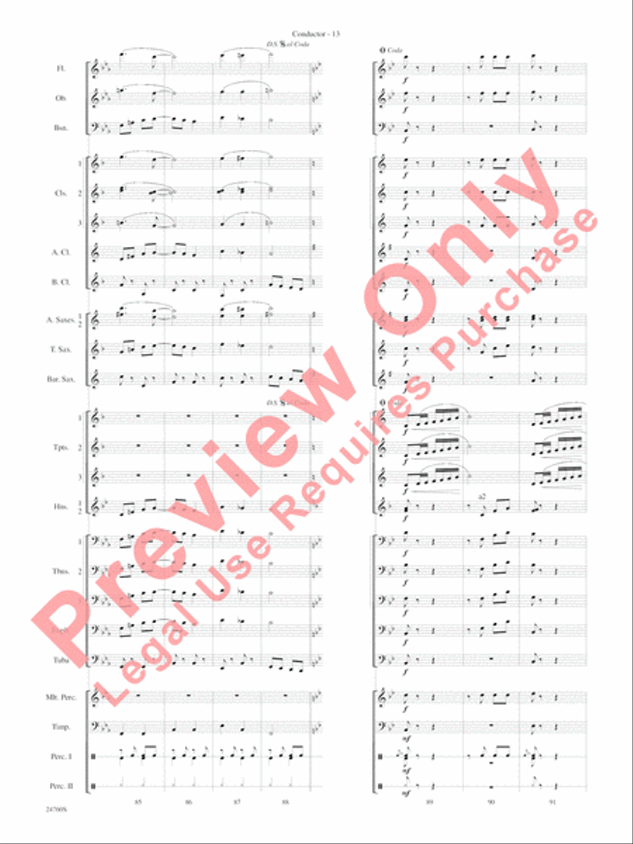 Travelin' Trumpets Concert Band scores gallery preview page 16