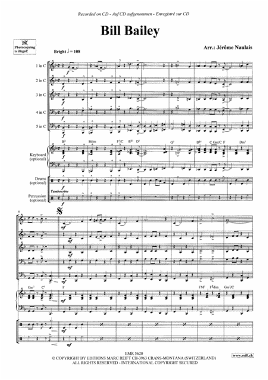 Bill Bailey Brass Band scores gallery preview page 3