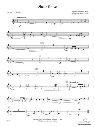 Shady Grove: 2nd B-flat Trumpet