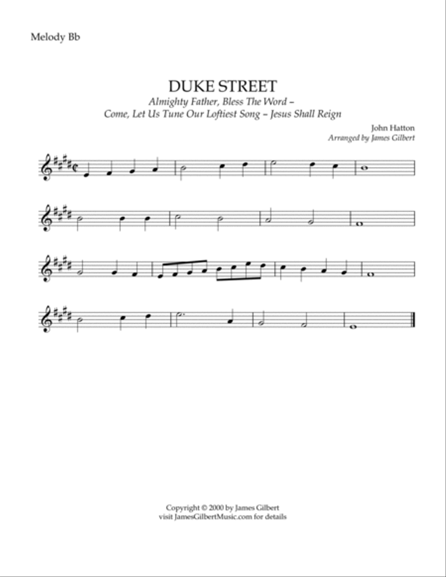 DUKE STREET (Jesus Shall Reign) Small Ensemble scores gallery preview page 6
