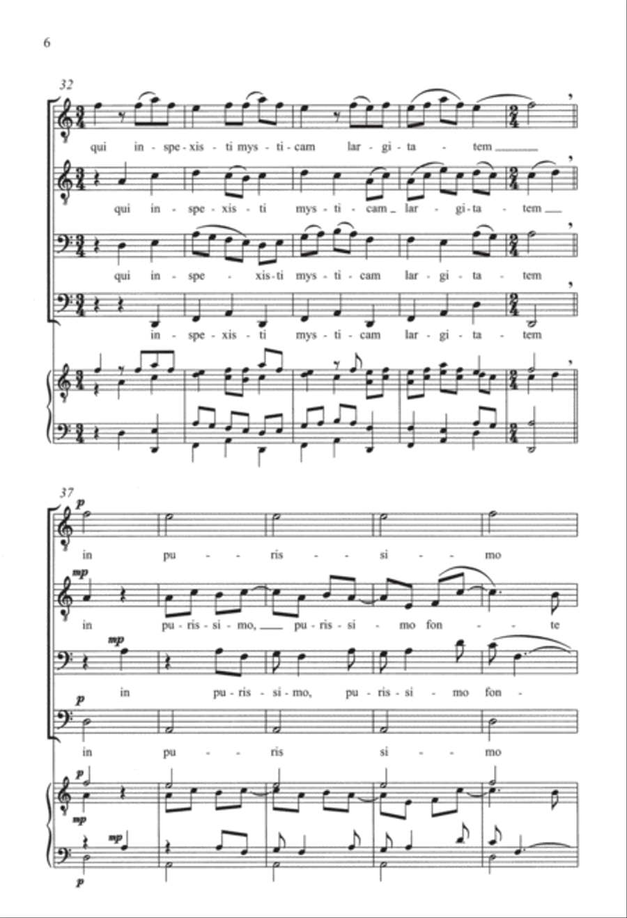 The Hildegard Motets: 8. O speculum columbe TTBB scores gallery preview page 6