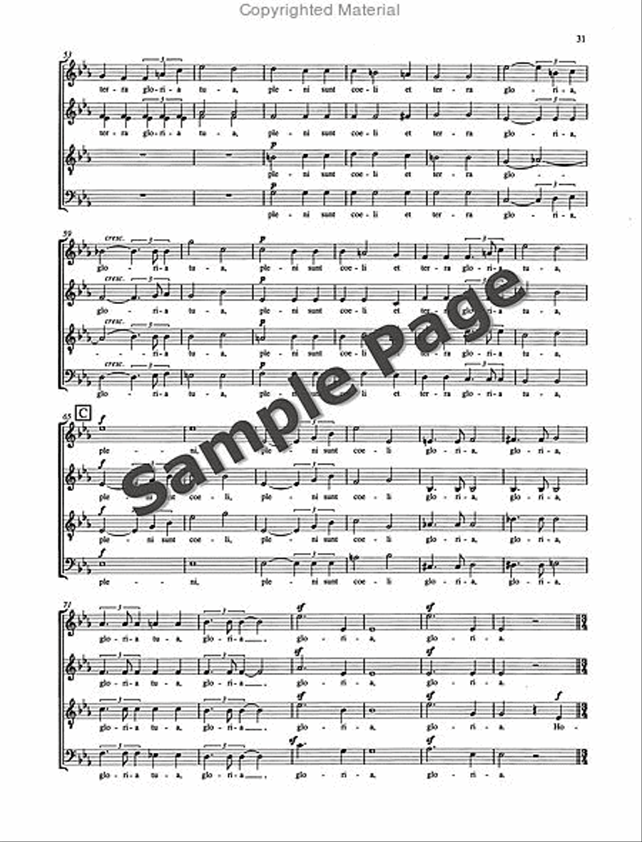 Missa Sacra Op. 147 4-Part scores gallery preview page 32