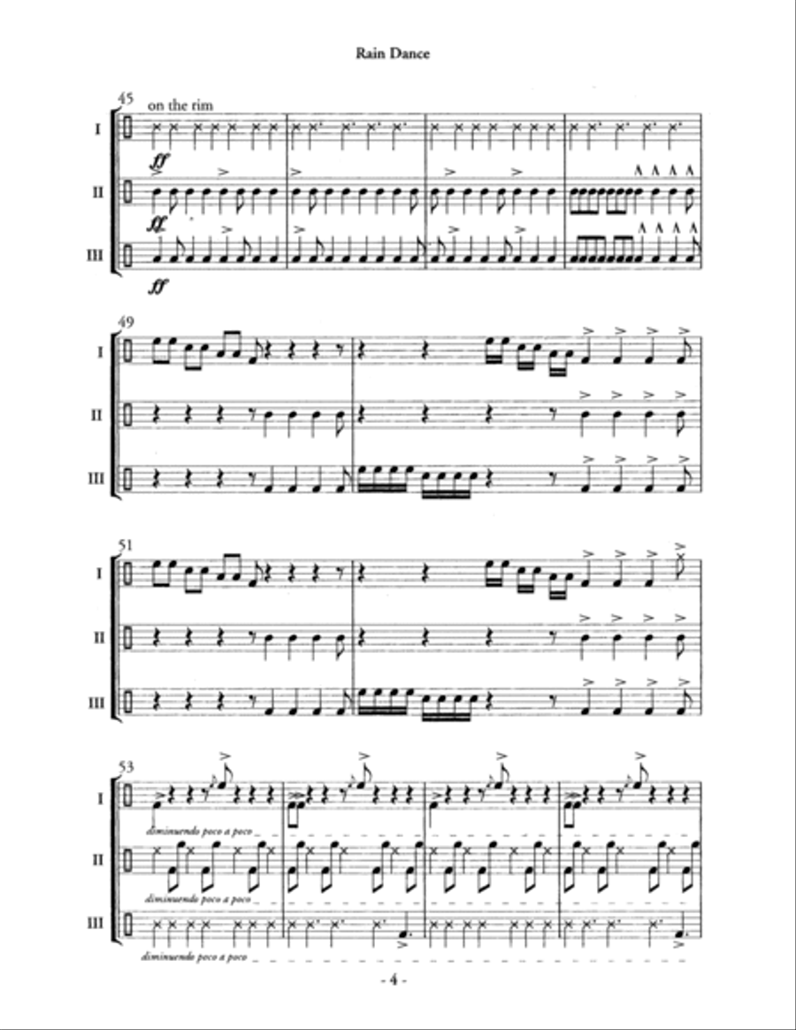 Rain Dance Percussion scores gallery preview page 5