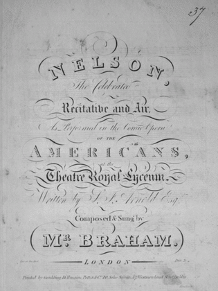 Nelson, The Celebrated Recitative and Air