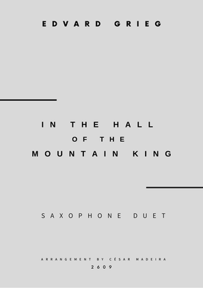 In The Hall Of The Mountain King - Sax Duet - Alto and Tenor (Full Score and Parts)