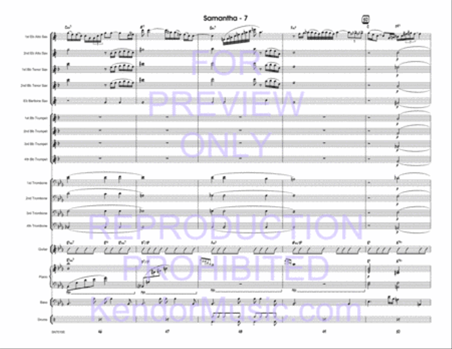 Samantha (Full Score) Jazz Ensemble scores gallery preview page 8