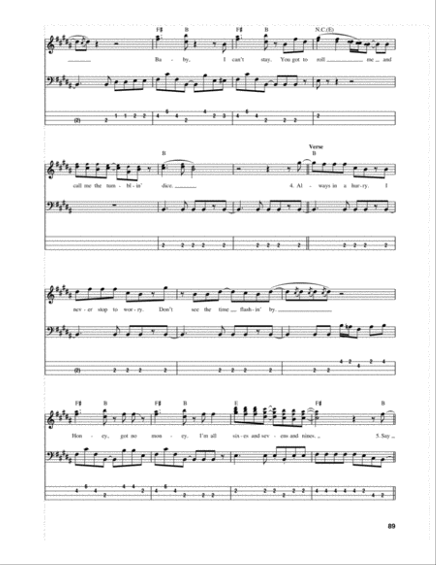 Tumbling Dice Guitar Tablature scores gallery preview page 3
