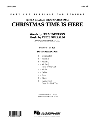 Book cover for Christmas Time Is Here - Full Score