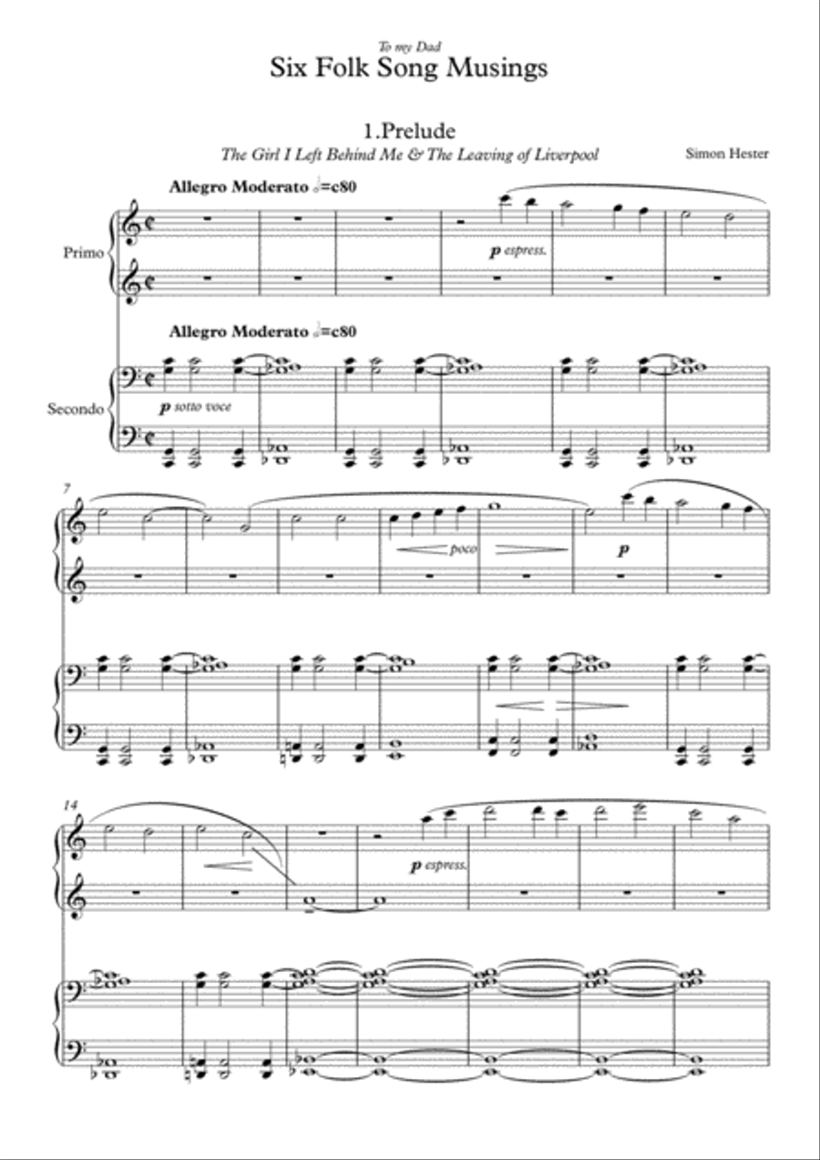 6 Folk Song Musings Piano scores gallery preview page 2