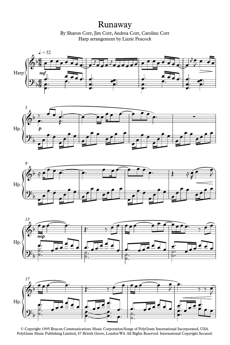 Runaway Runaway Harp scores gallery preview page 1