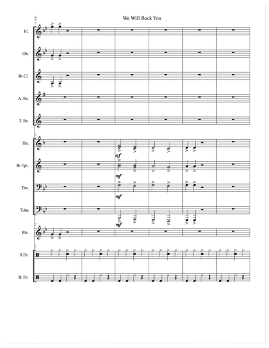 We Will Rock You We Will Rock You Small Ensemble scores gallery preview page 2