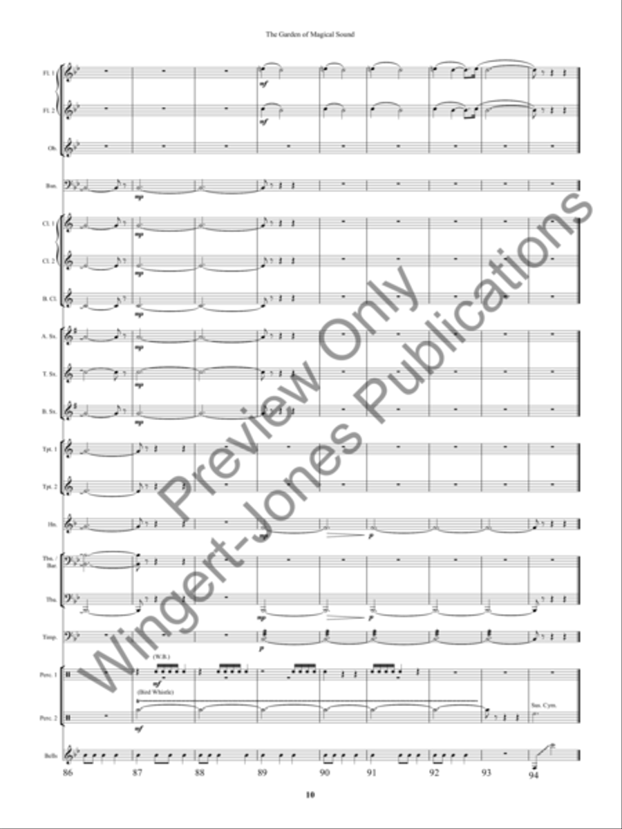 The Garden of Magical Sound Concert Band scores gallery preview page 13