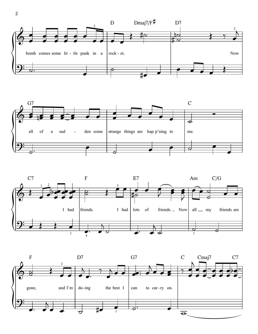 Strange Things (from Toy Story) Voice scores gallery preview page 2