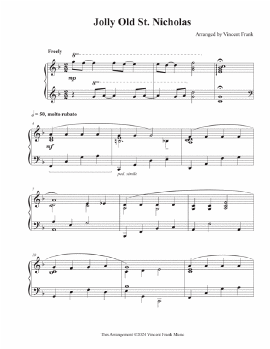 Jolly Old St. Nicholas Jolly Old St. Nicholas Piano Solo scores gallery preview page 2