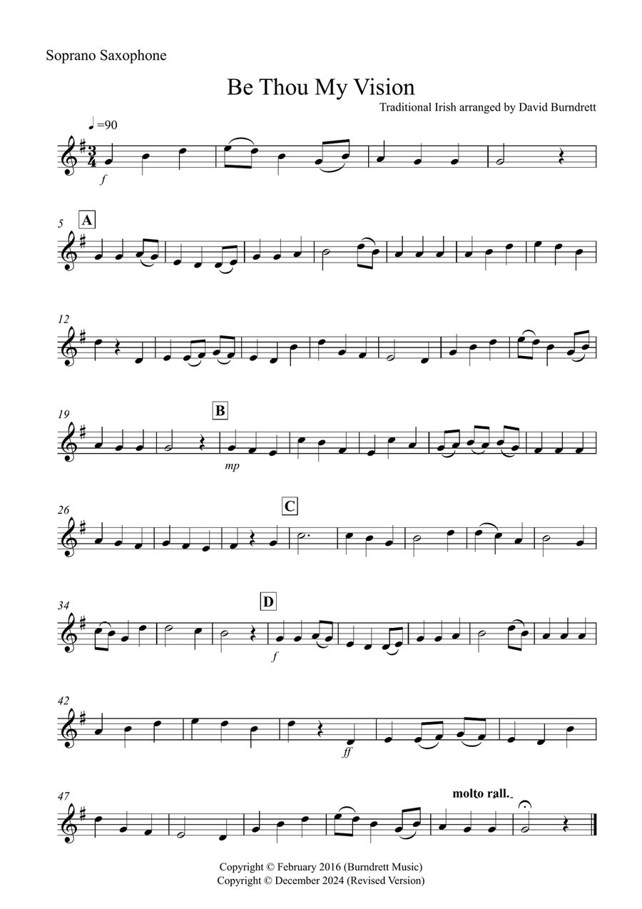 Be Thou My Vision for Soprano and Tenor Saxophone Duet Woodwind Duet scores gallery preview page 4