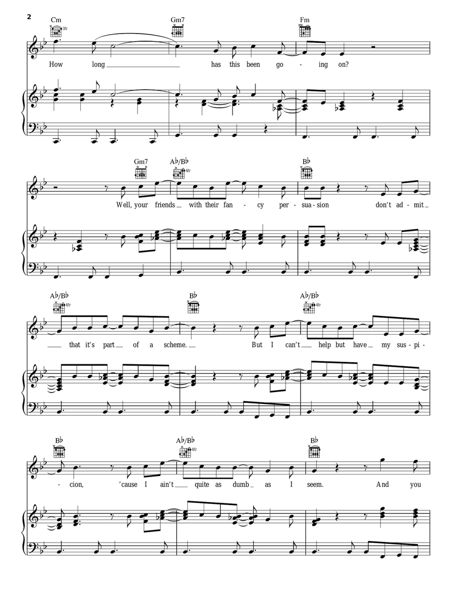 How Long How Long Piano, Vocal, Guitar scores gallery preview page 2