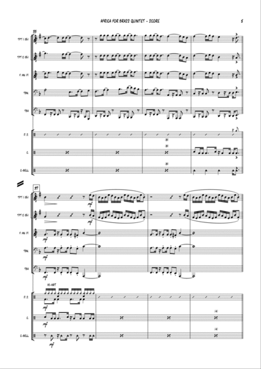 Africa Brass Ensemble scores gallery preview page 5