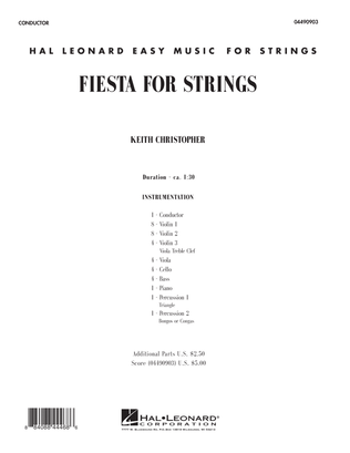 Book cover for Fiesta for Strings - Full Score