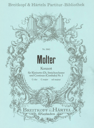 Book cover for Clarinet Concerto No. 3 in G major