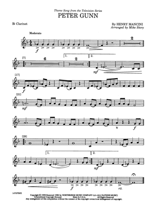 Peter Gunn: 1st B-flat Clarinet