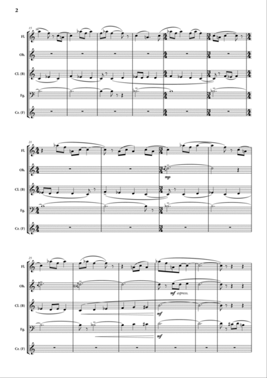 Wind Quintet Woodwind Quintet scores gallery preview page 2