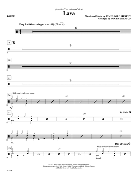 Lava (from Lava) (arr. Roger Emerson) - Drums