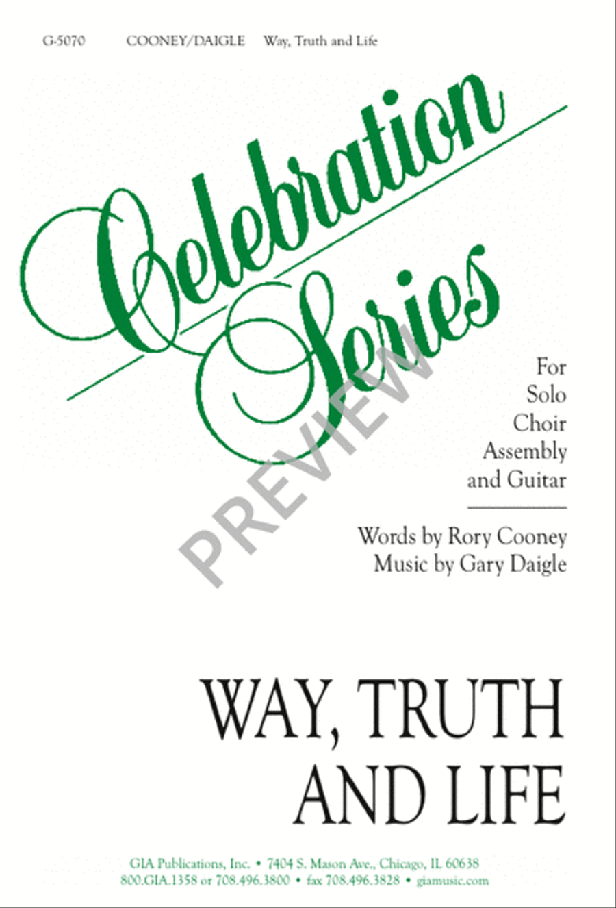 Way, Truth and Life Way, Truth and Life 4-Part scores gallery preview page 1