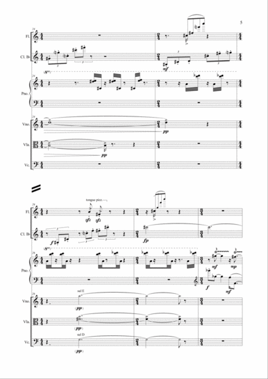 Umberto Bombardelli: MISTY LIGHTS (ES-20-122) - Score Only Small Ensemble scores gallery preview page 6