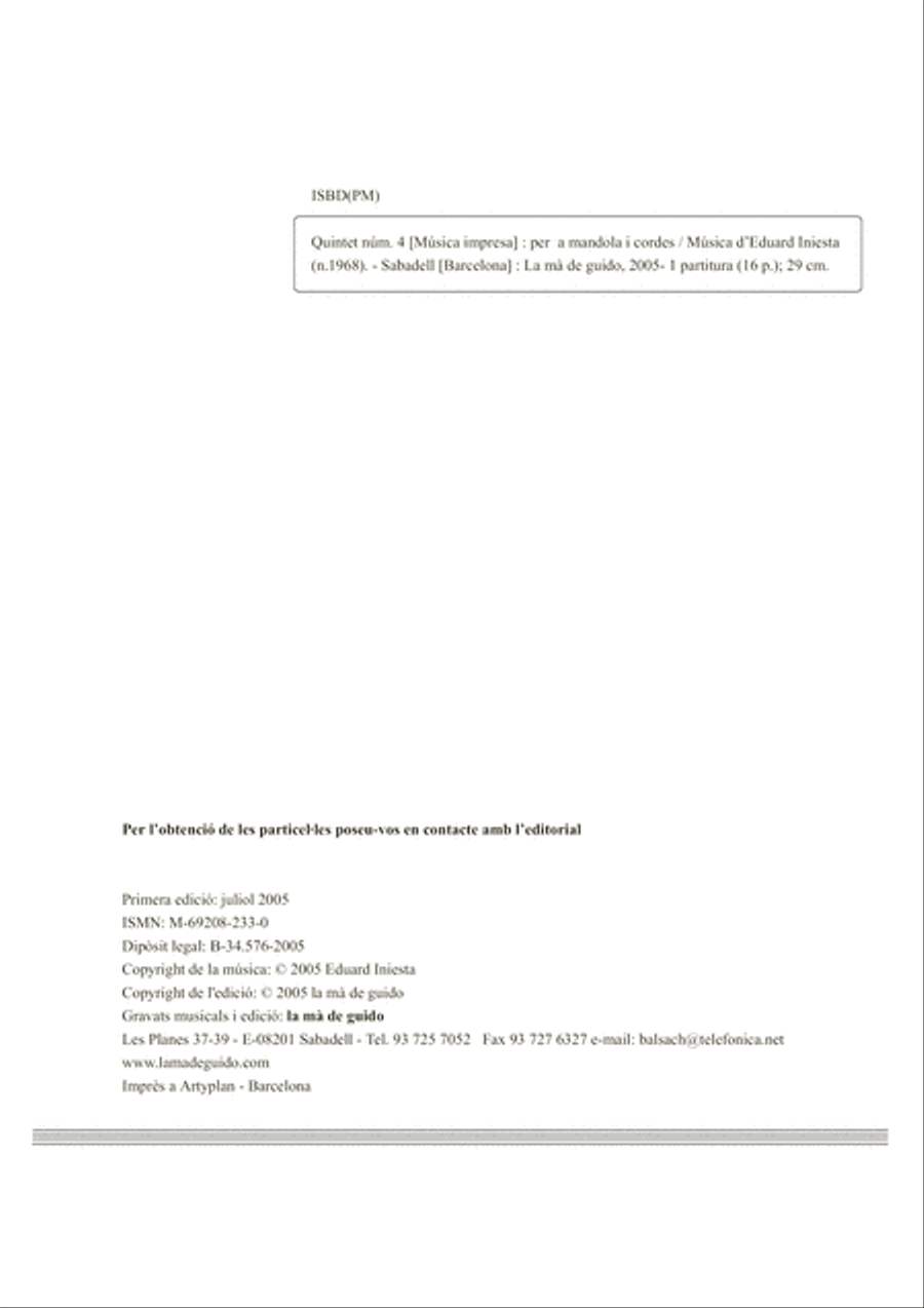 Quintet núm. 4 String Quintet scores gallery preview page 4